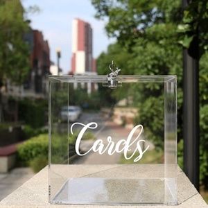 Wedding Decoration - Acrylic Card Box, Crystal Clear Plexiglass